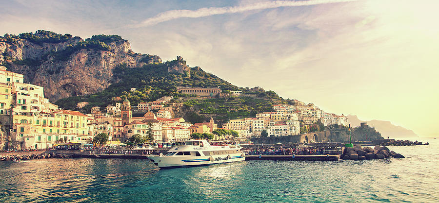 Amalfi Town From The Water Photograph