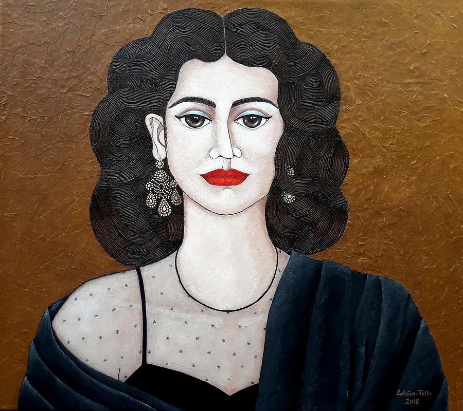 Amalia Rodrigues Painting - Amalia Rodrigues, the voice of fado  by Madalena Lobao-Tello