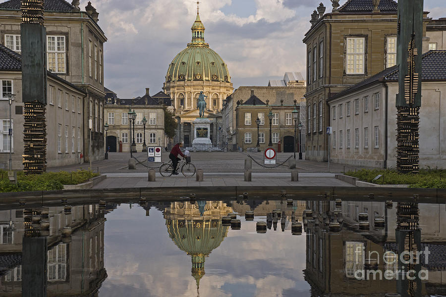Amalienborg Castle and the Marble Church Photograph by Inge Riis McDonald