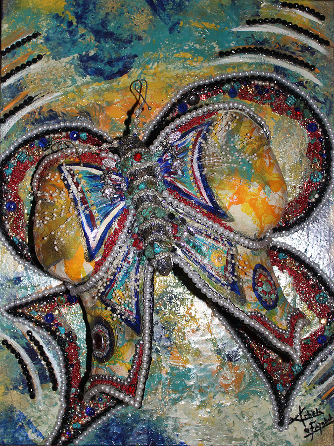 Nature Mixed Media - Amanda - My precious butterfly Supporter by Artista Elisabet