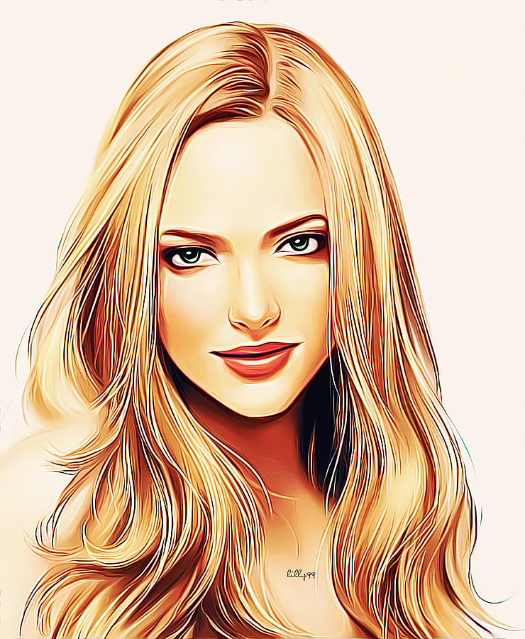 Amanda Seyfried colored pencil Mixed Media by Nenad Vasic | Fine Art ...