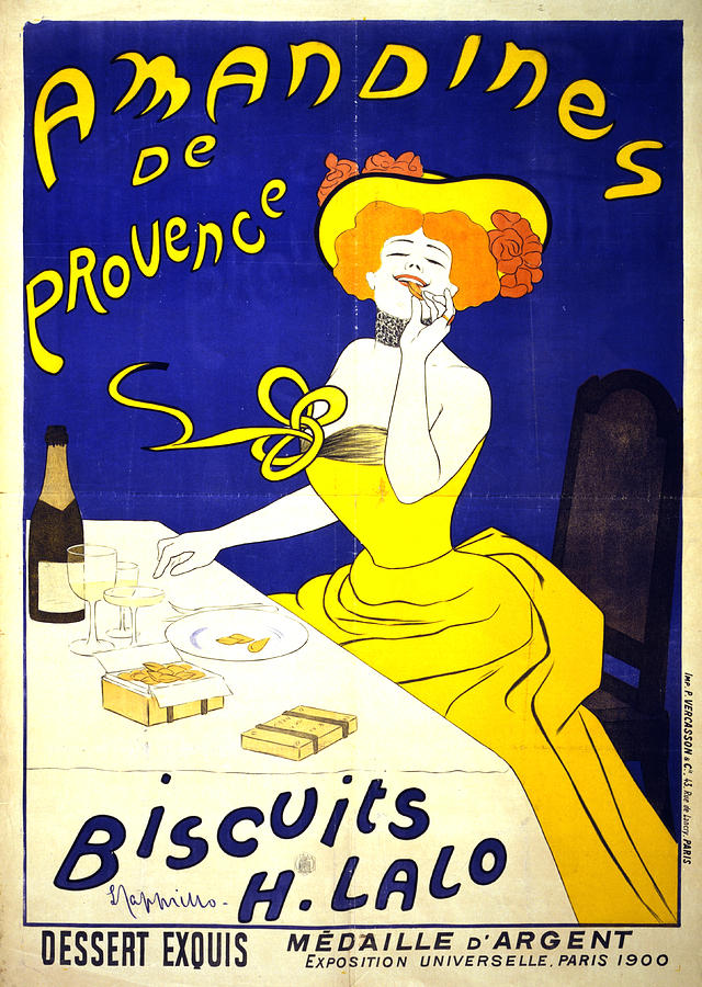 Amandines De Provence - Biscuits - Vintage Advertising Poster Mixed Media by Studio Grafiikka