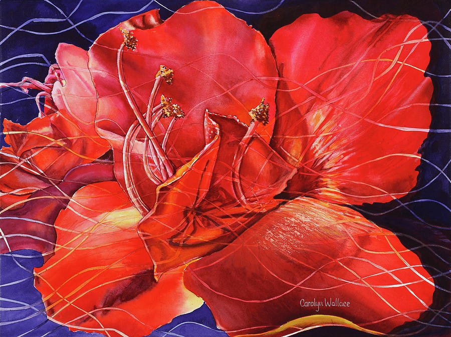 Amaryllis 2 Painting by Carolyn Coffey Wallace