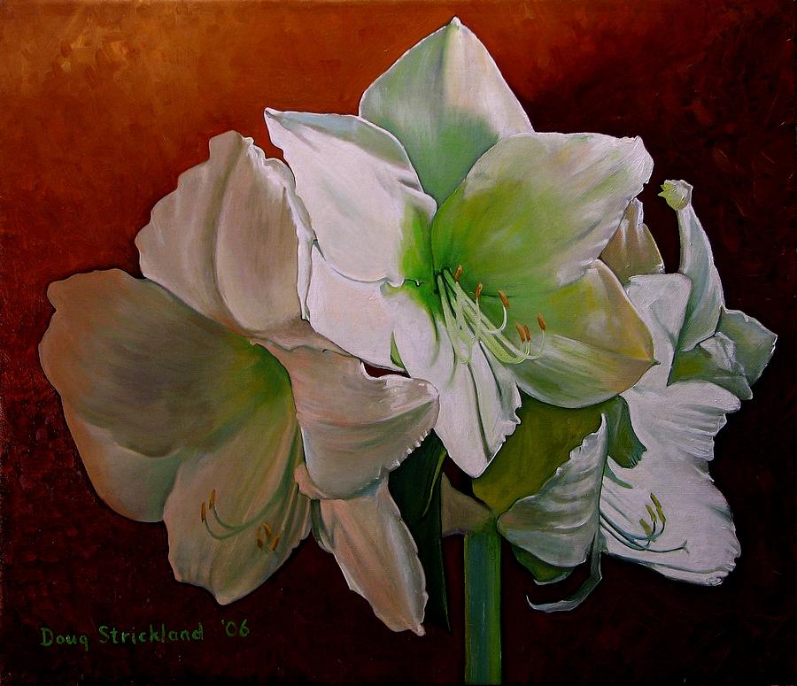 Amaryllis 2 Painting by Doug Strickland