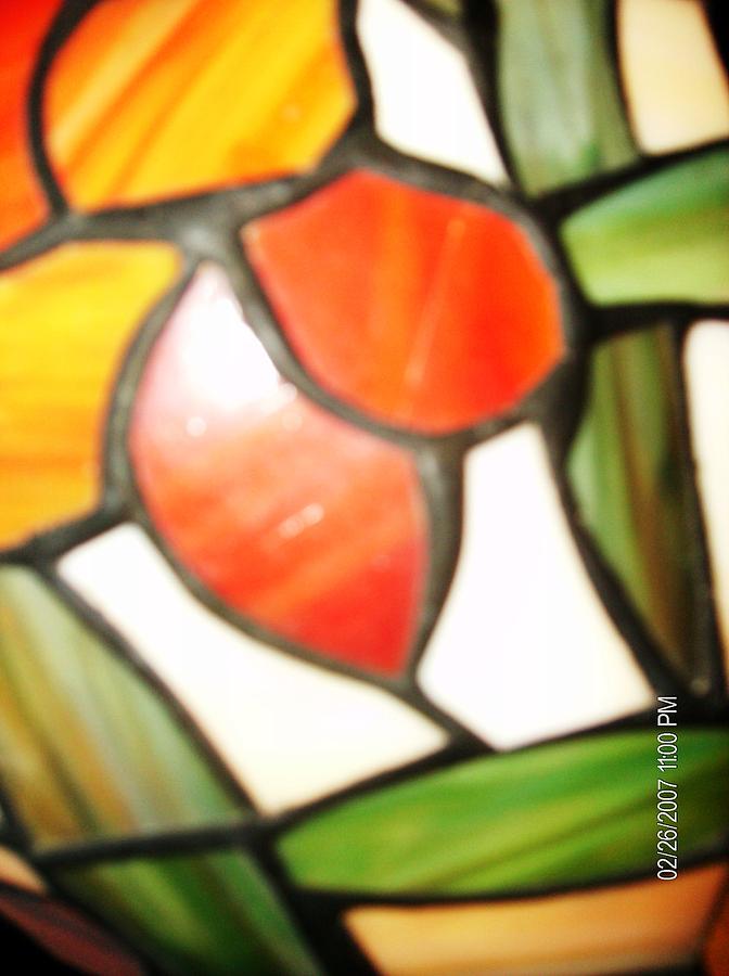 Lamp Photograph - Amateurs Photo up Close of Tiffany Copy Lampshade by Anne-Elizabeth Whiteway