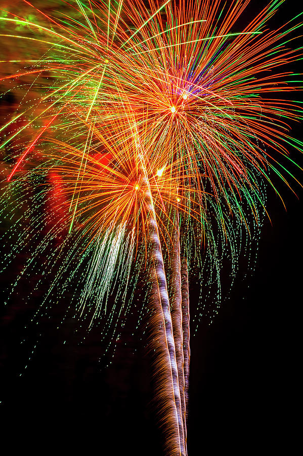 Amazing Blazing Fireworks Photograph by Garry Gay
