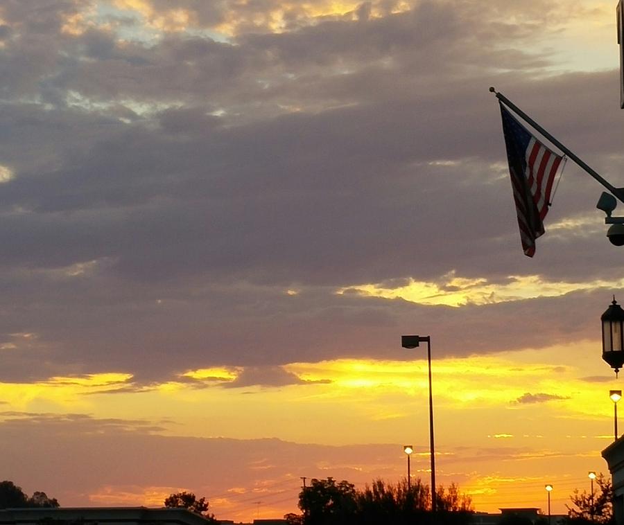 Patriotic Sunset Photograph by J R Yates