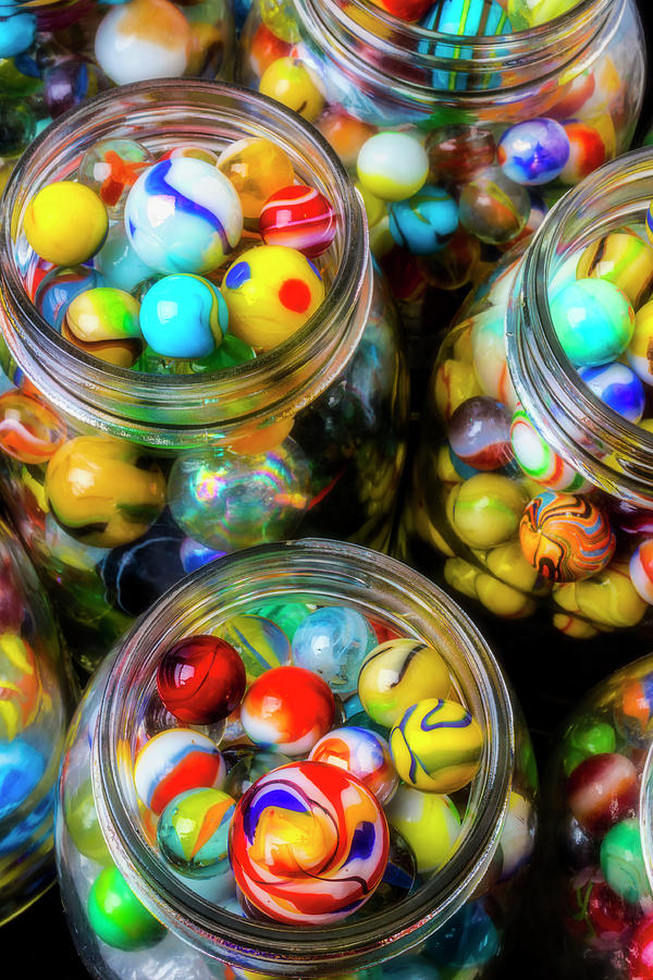 Amazing Collection Of Glass Marbles Photograph by Garry Gay