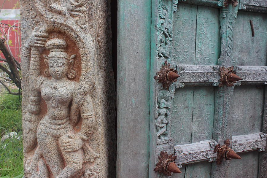 Amazing Door and Column, Fort Kochi Photograph by Jennifer Mazzucco