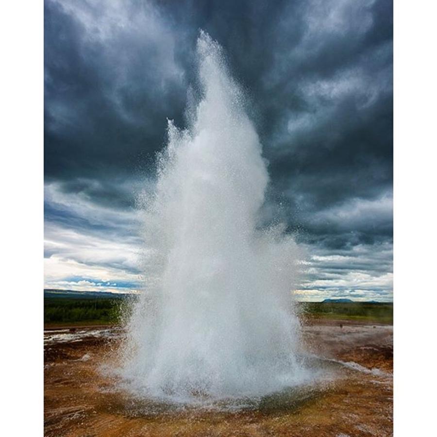 Nature Photograph - Amazing Geysir In Iceland by Matthias Hauser