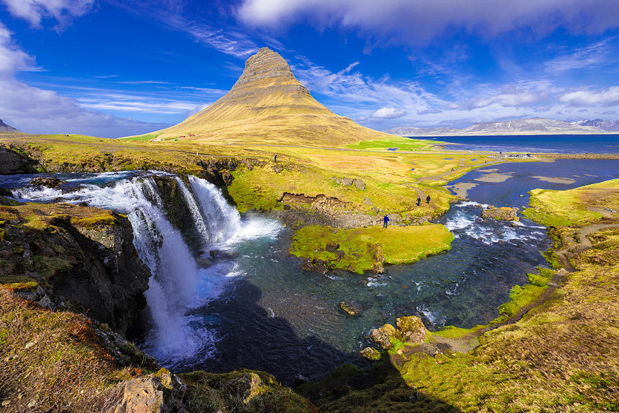 Nature Photograph - Amazing Kirkjufell waterfall Iceland by Matthias Hauser