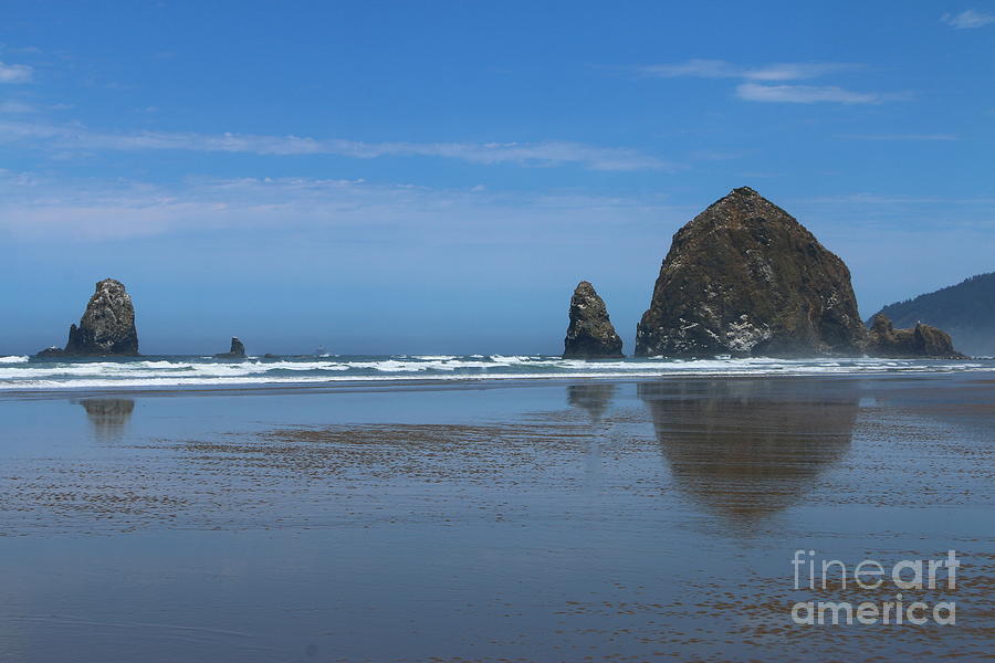 Space Photograph - Amazing Rockformations On Cannon Beach by Christiane Schulze Art And Photography