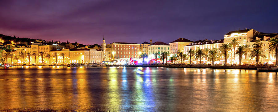 Amazing Split waterfront evening panorama Photograph by Brch Photography
