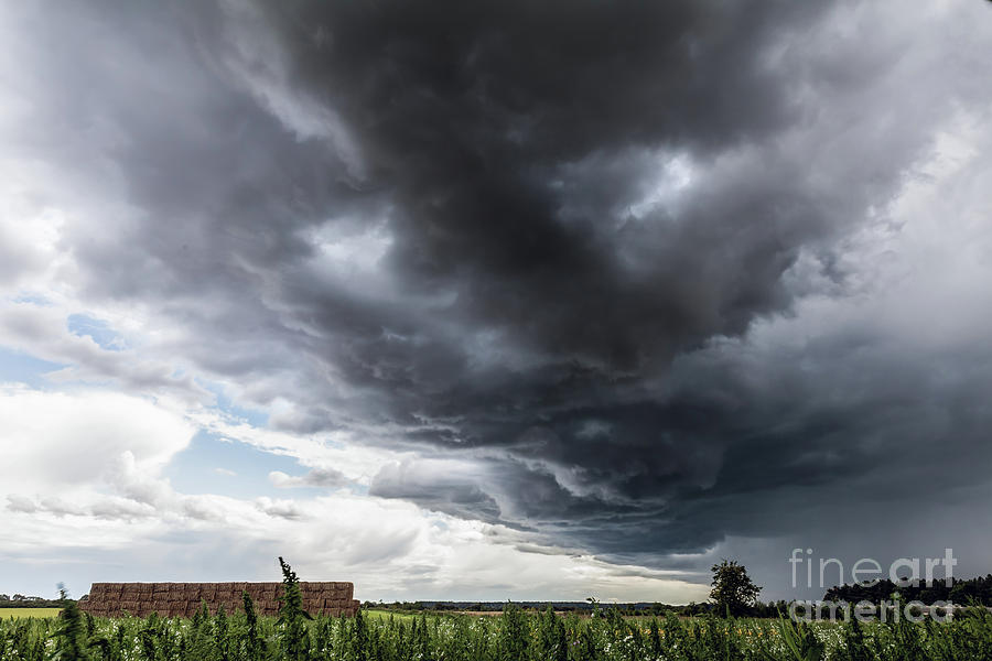 Amazing storm clouds over rural England Photograph by Simon Bratt