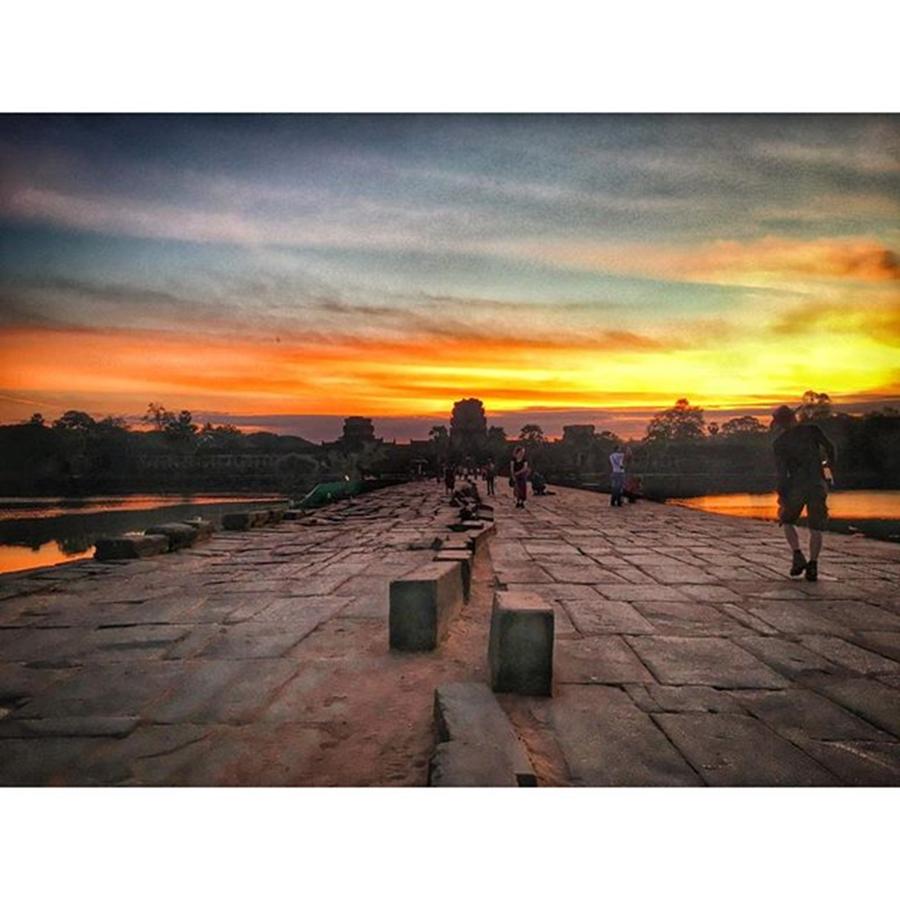 Seasia Photograph - #amazing #sunrise At #angkorwat by My Life As A Nomad