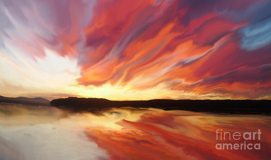 Amazing sunset Painting by Justyna Jaszke JBJart