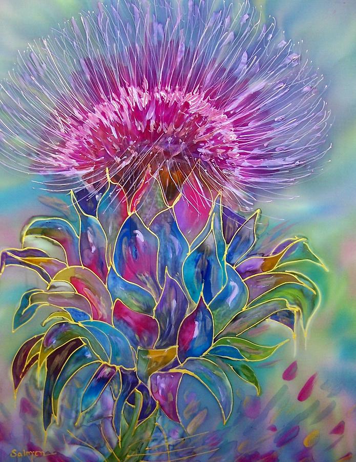 Amazing Thistle Painting by Gwen Salmon - Fine Art America