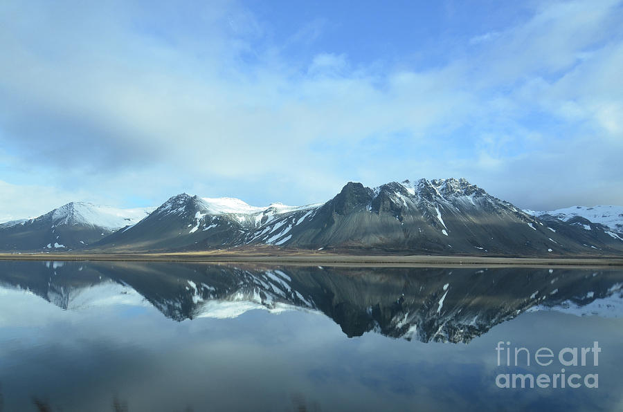 Amazing View of Reflecting Rhyolite Mountains in Iceland Photograph by DejaVu Designs