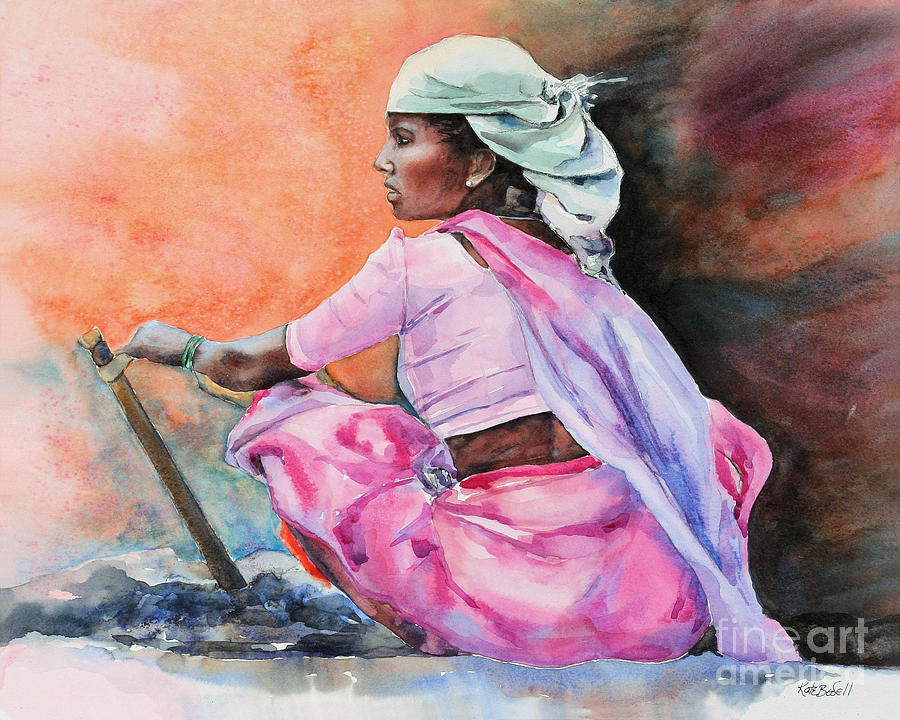 Indian Woman Painting - Amazon by Kate Bedell