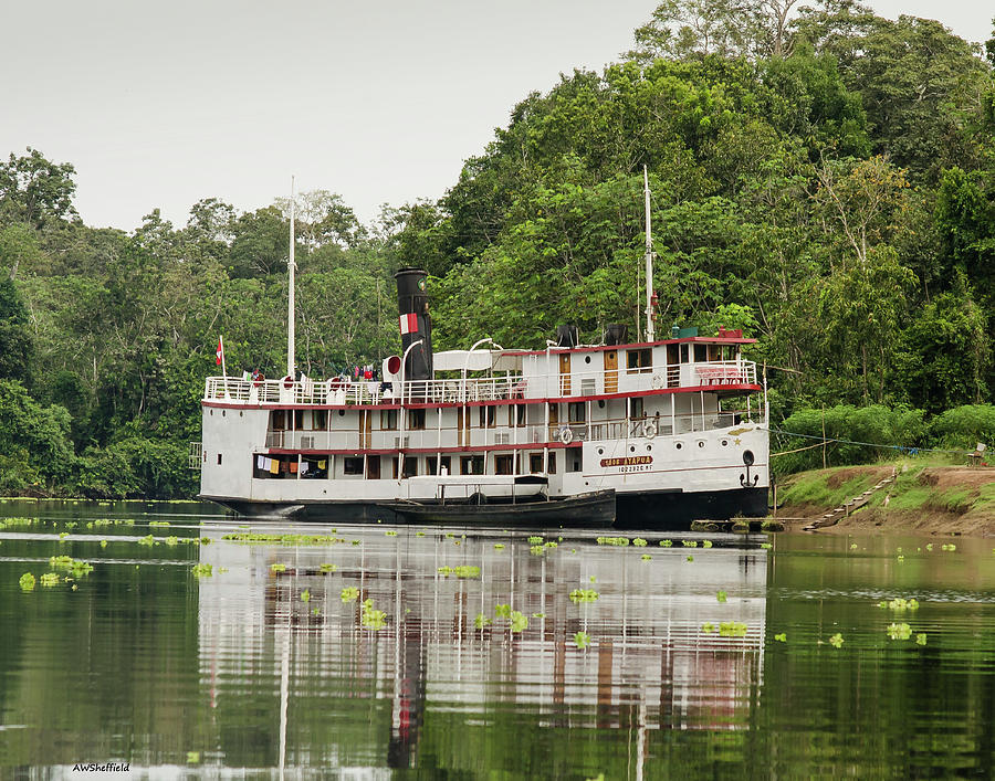 Nature Photograph - Amazon Research Ship Ayapua by Allen Sheffield