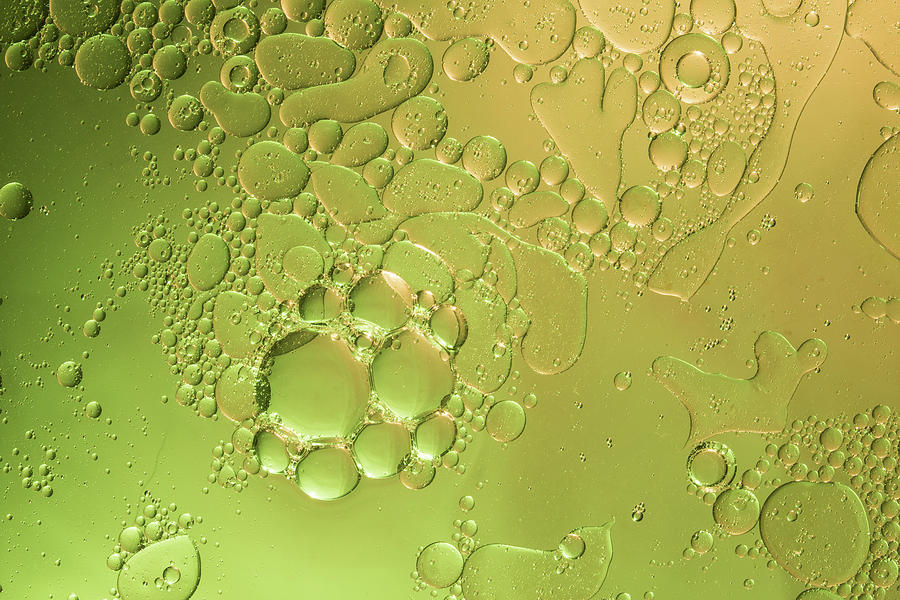 Space Photograph - Amber and Green Bubbles by Dee Carpenter
