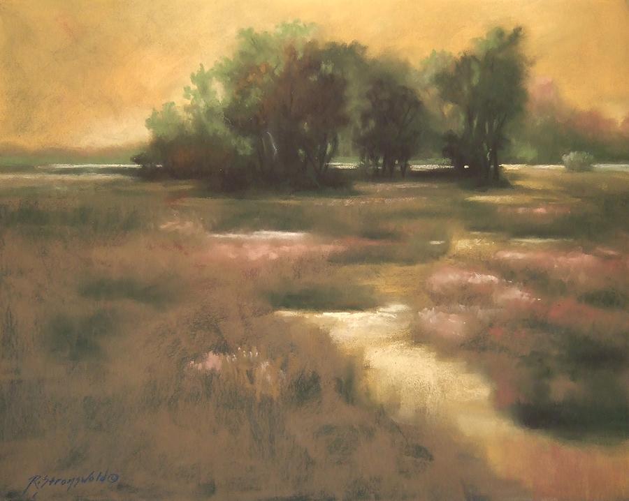 Amber Evening Painting by Ruth Stromswold