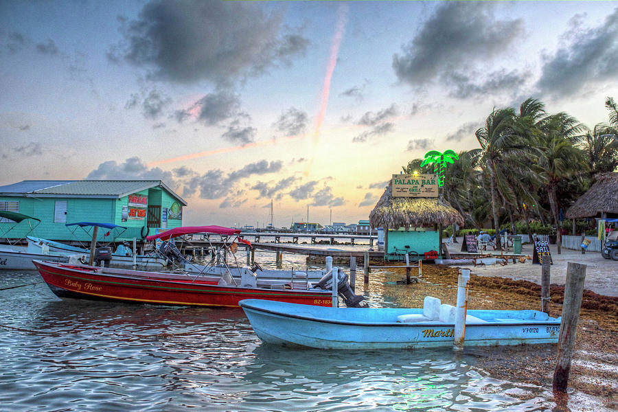 Sunset Photograph - Ambergris Caye Sunset San Pedro Belize by Toby McGuire