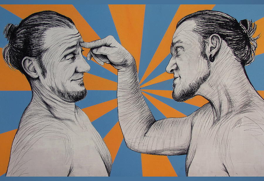 Portrait Painting - Ambiface 1 by Jovana Kolic Portrait Painting - Ambiface 1 by Jovana Kolic