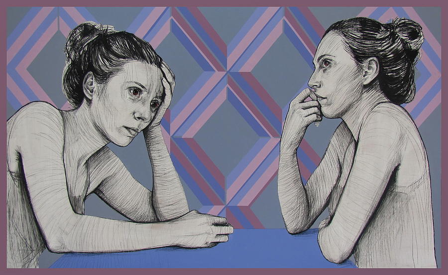 Portrait Painting - Ambiface 4 by Jovana Kolic Portrait Painting - Ambiface 4 by Jovana Kolic