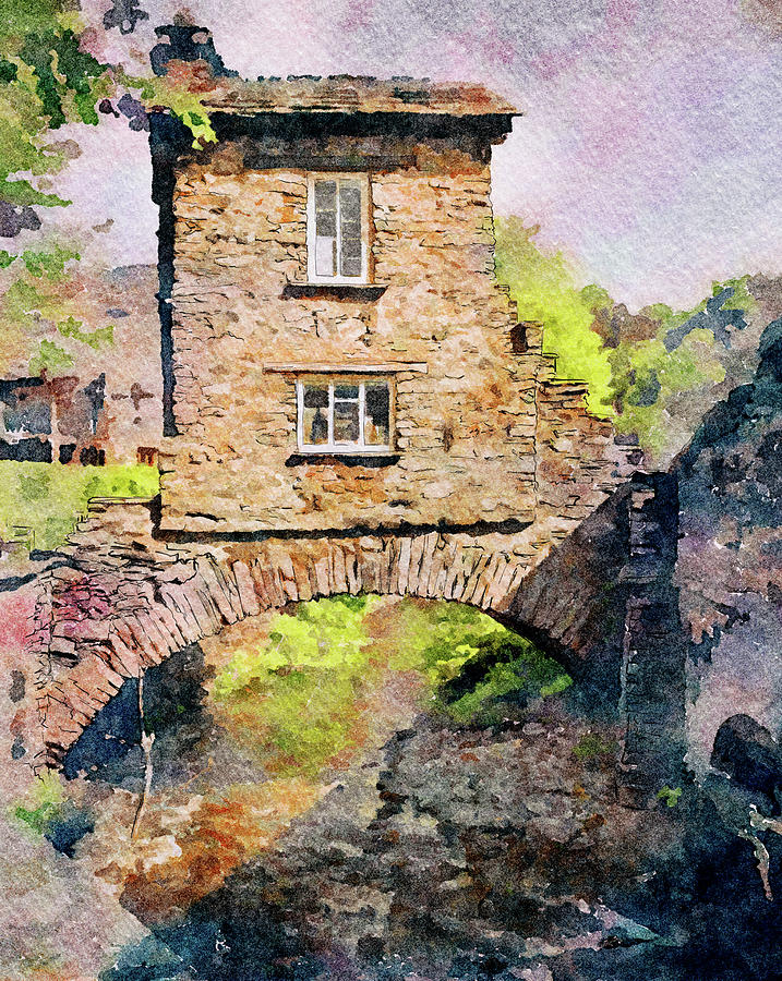 Ambleside Bridgehouse Painting By Allyson Wright