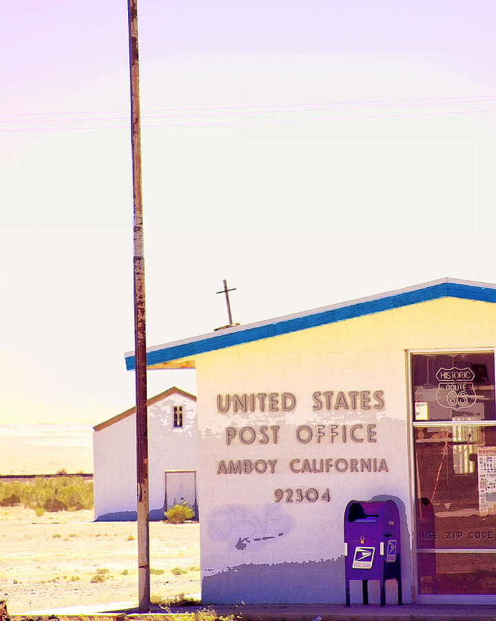 SAVE THE POST OFFICE Route 66 Amboy CA Photograph by William Dey
