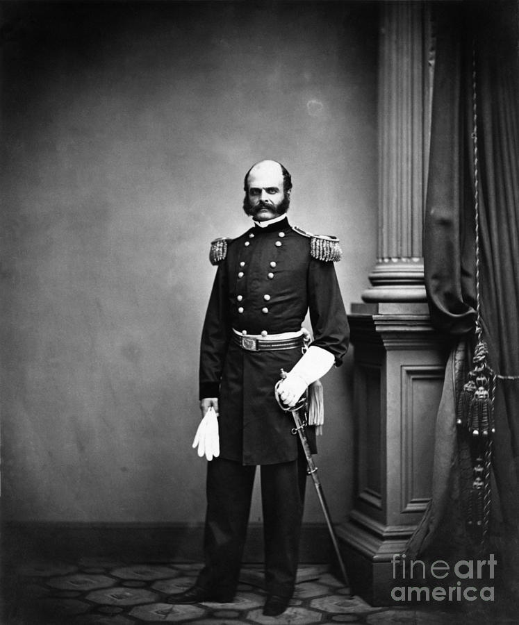 Ambrose Burnside, Union General Photograph by LOC/Photo Researchers