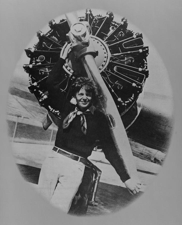 Portrait Photograph - Amelia Earhart 1897-1937, Posting by Everett