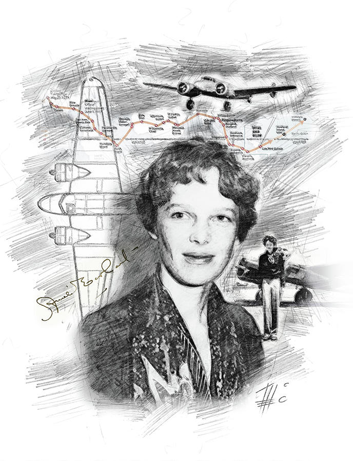 14+ Amelia Earhart Drawing