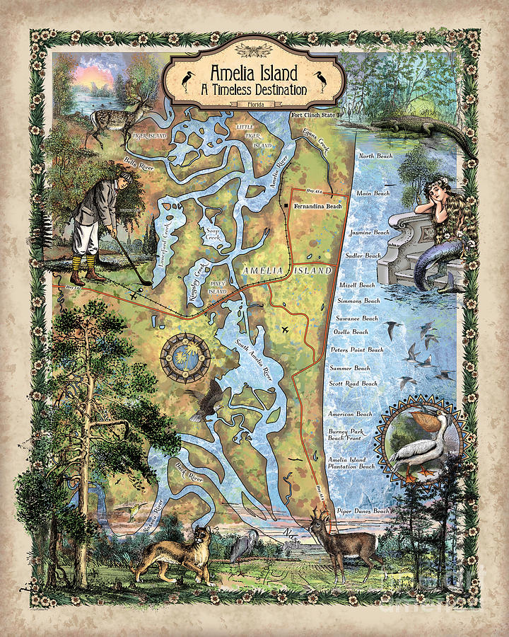 Amelia Island Florida tropical - Amelia Island Map Lisa Middleton