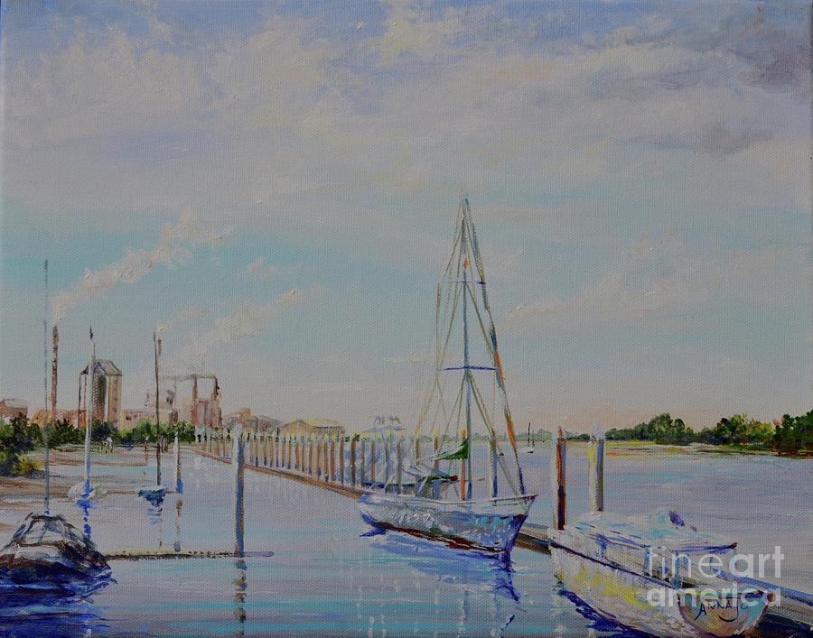 Pier Painting - Amelia Island Port by AnnaJo Vahle
