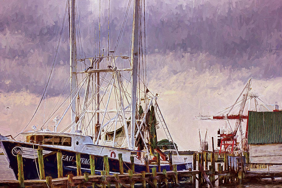 Amelia Island Wharf Digital Art by Barry Jones