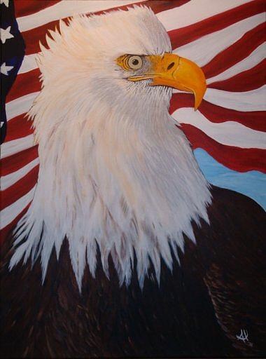 Bald Painting - America by Al Borrego Bald Painting - America by Al Borrego