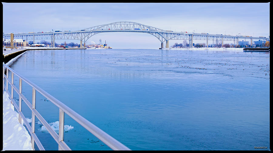 America Blue Water Bridge Michigan  Photograph by LeeAnn McLaneGoetz McLaneGoetzStudioLLCcom