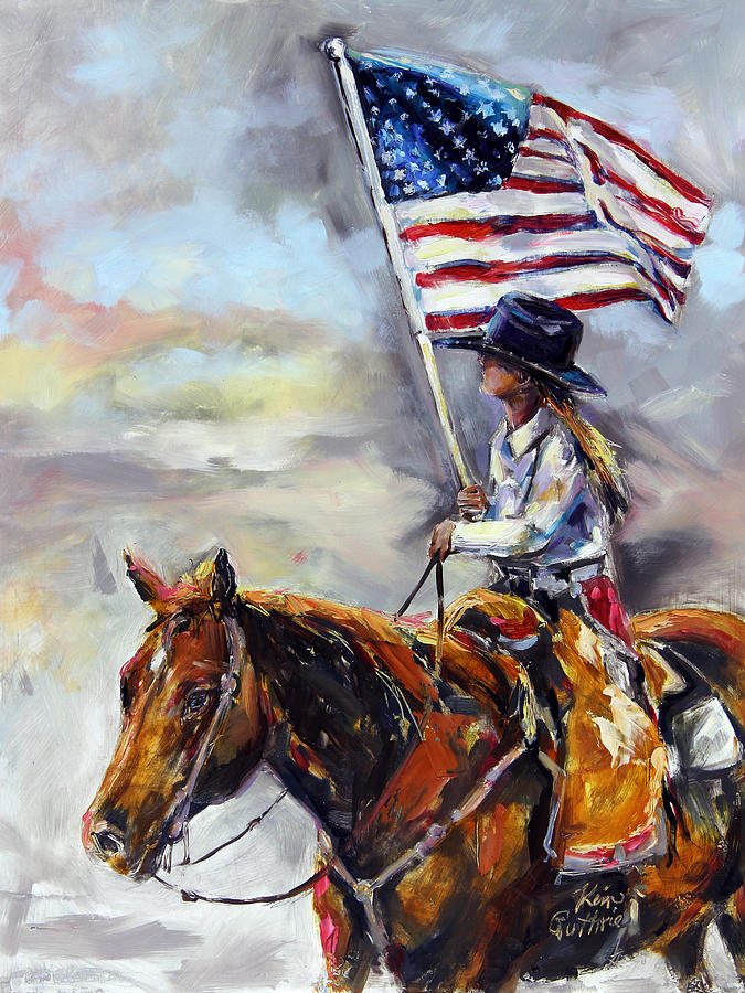 Spring Painting - America by Kim Guthrie
