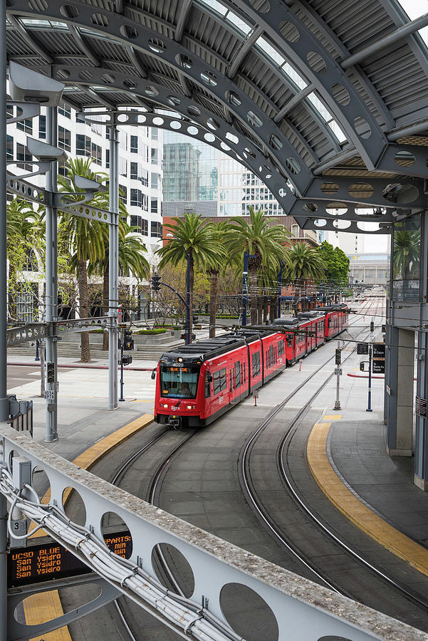 America Plaza Trolley Station Photograph by Robert VanDerWal