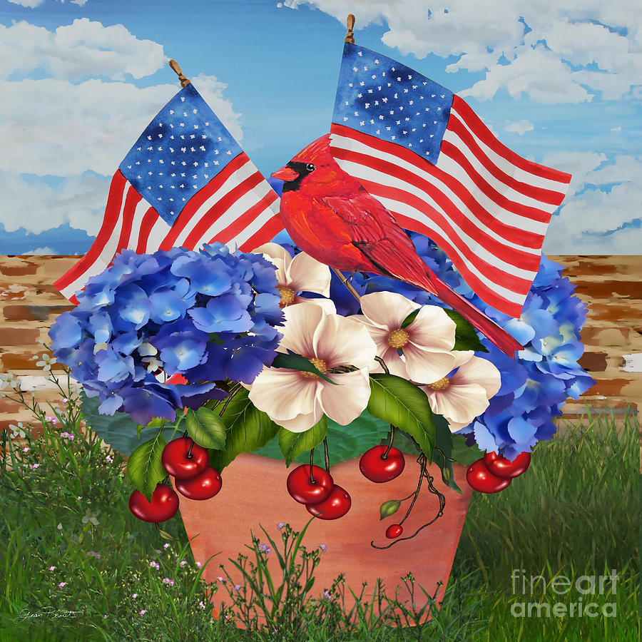 America the Beautiful-JP3210 Painting by Jean Plout