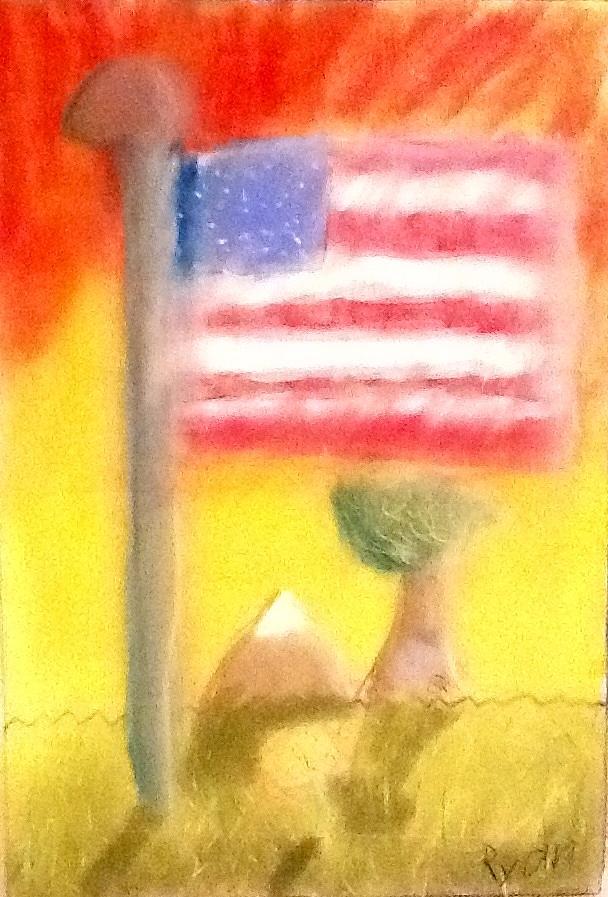 Flag Painting - America the Beautiful by Ryan Hilgendorf