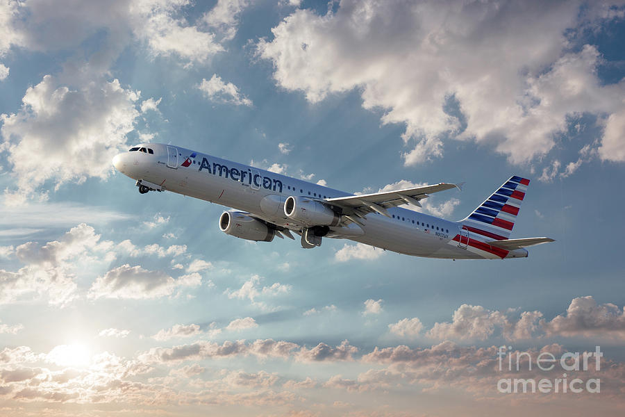 American Airlines A321-231 N917UY Digital Art by Airpower Art