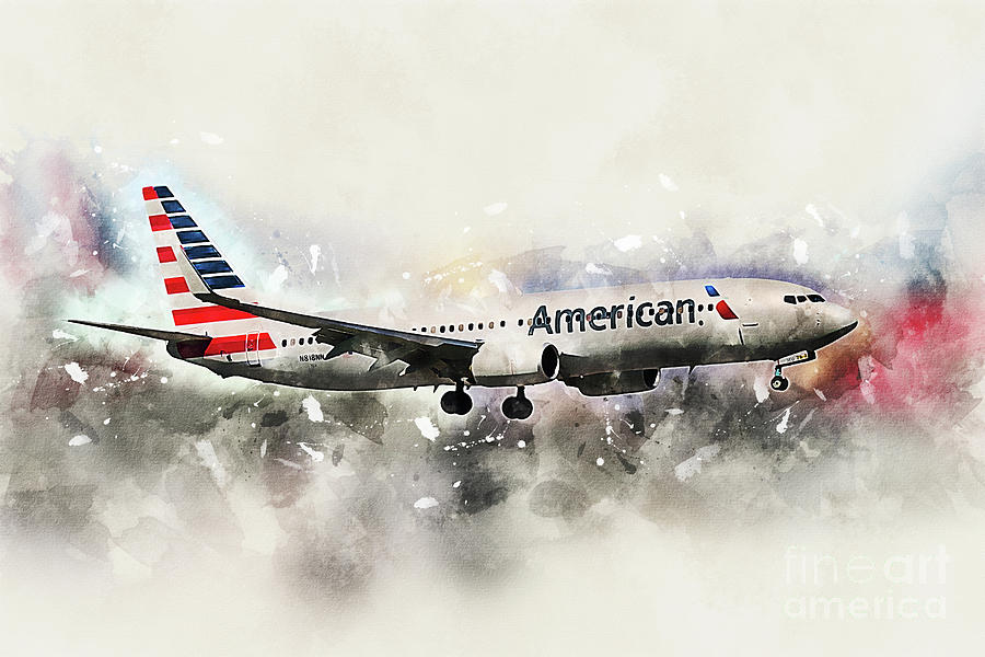 American Airlines Boeing 737-823 Digital Art by Airpower Art