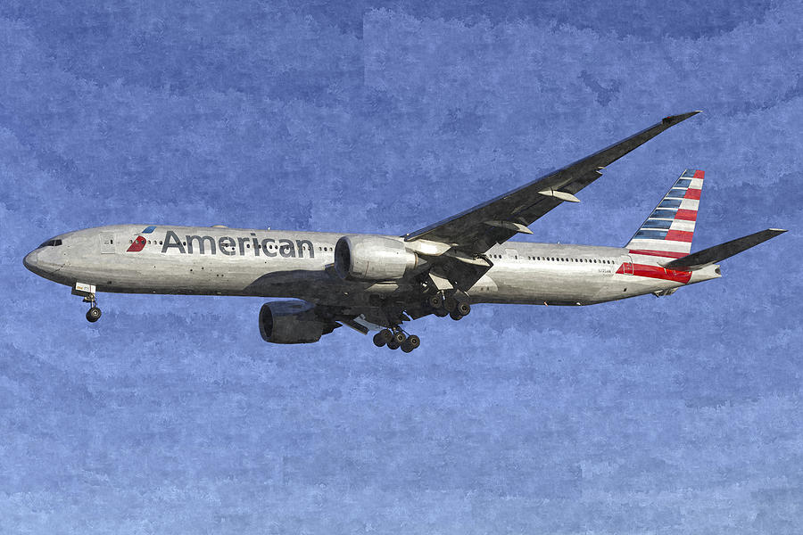 American Airlines Boeing 777 Aircraft Art Photograph by David Pyatt