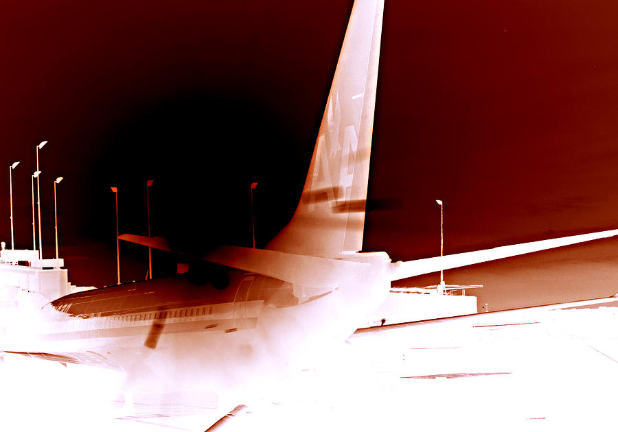 American Airlines in Abstract Photograph by JoAnn Lense
