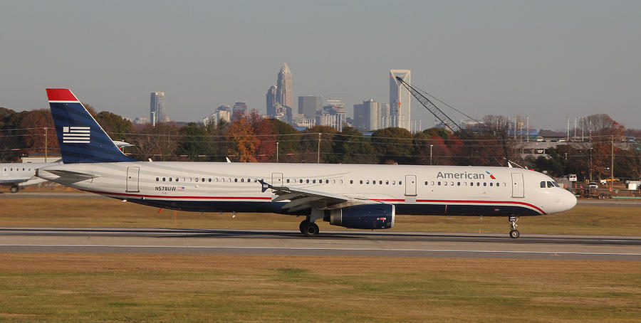 American Airlines N578UW Panoramic Photograph by Joseph C Hinson