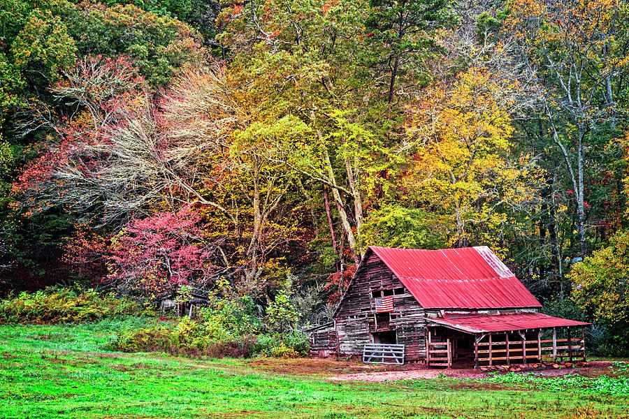 American Barn in the Smokies Photograph by Debra and Dave Vanderlaan
