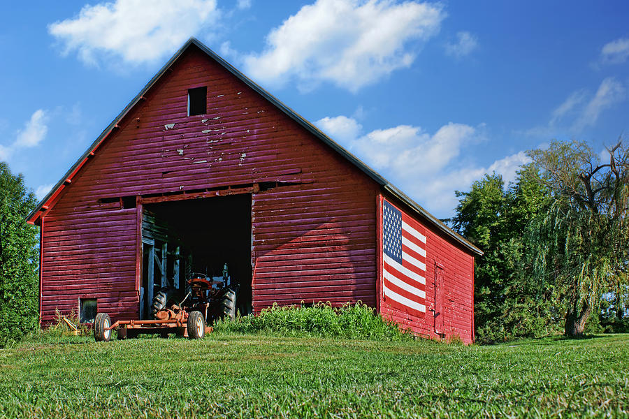 Independence Day Photograph - American Barn by Nikolyn McDonald